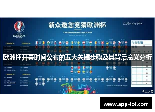 欧洲杯开幕时间公布的五大关键步骤及其背后意义分析